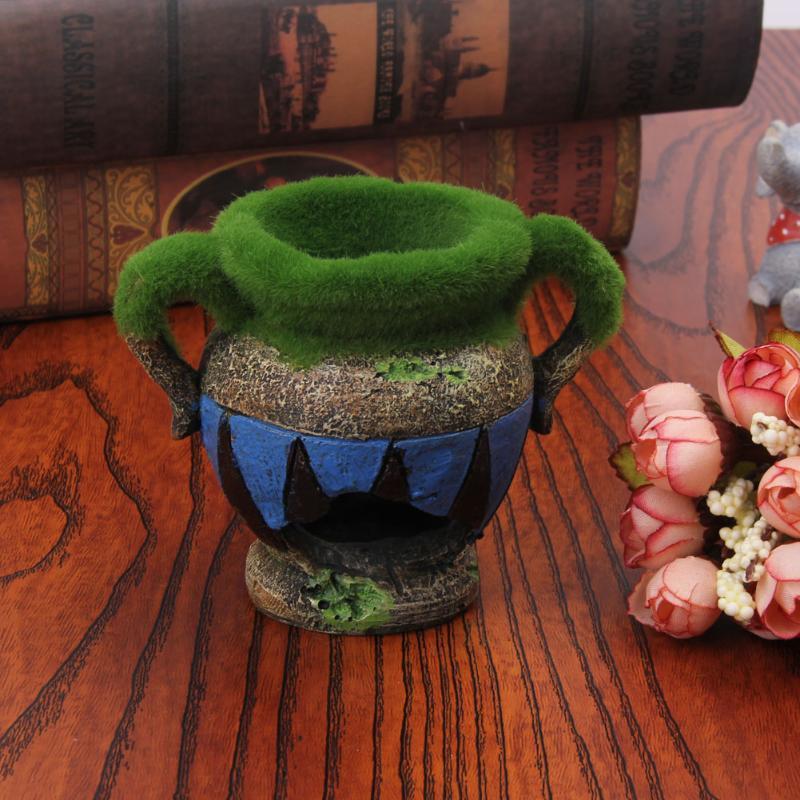 1pc Resin Vase with Moss Aquar - Aquarium Innovative Marine review and price