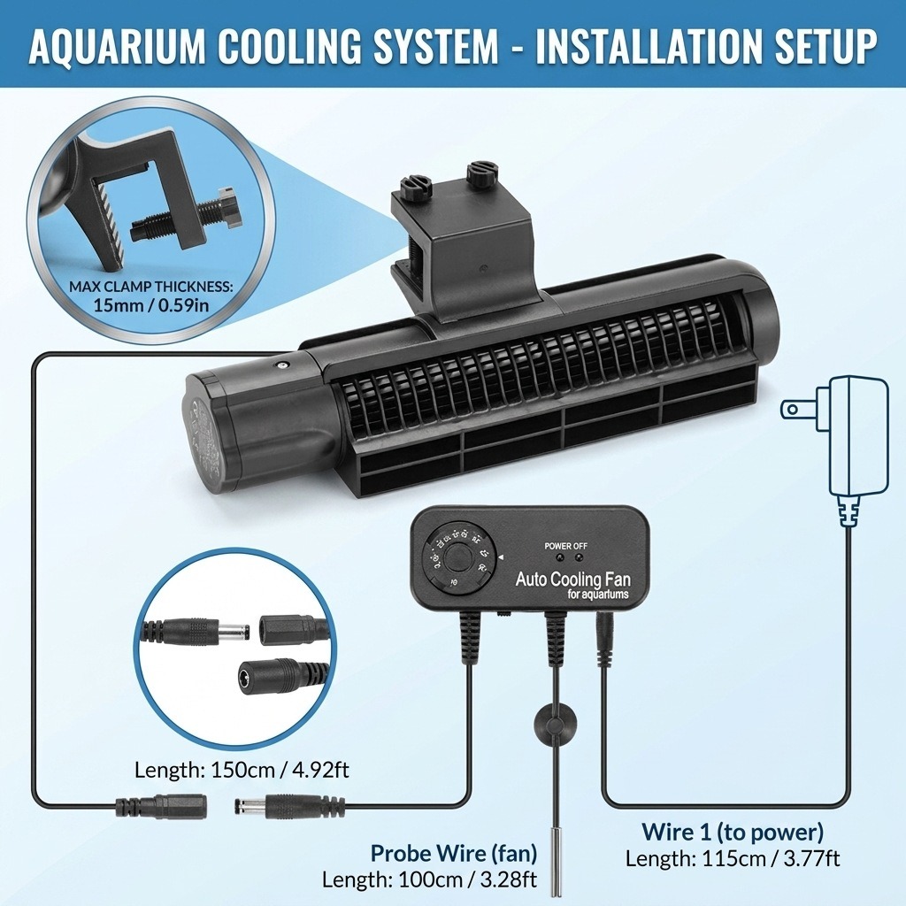 3w/4w Aquarium Cooling Fan Aut - Marine Aquarium Temperature review and price